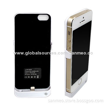 Slim Battery Cases for iPhone 5/5S with 2,400mAh Li-polymer Battery, Protective from Scratches, Dust